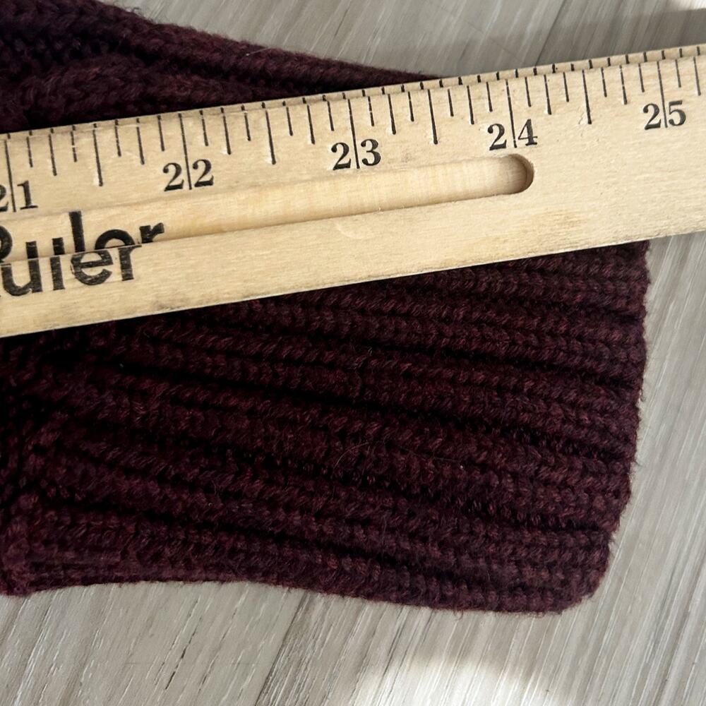 Banana Republic Sweater Men's Sz M Burgundy Cable Knit Button Collar Preppy - Picture 7 of 7